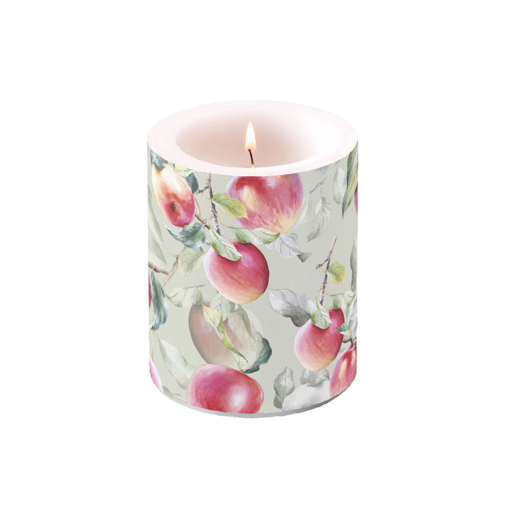 Ambiente Fresh Apples Stub Candle 75 Burning Hours 10x12 cm