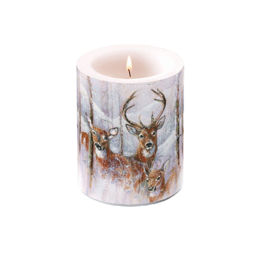 Ambiente Ambiente Wilderness Stag Stompkaars 75 ore di combustione 10x12 cm