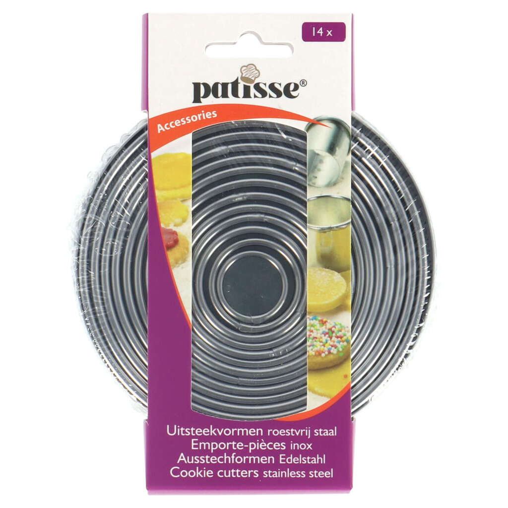 Patisse Round Protection Forms in Tin 14-piece Stainless steel