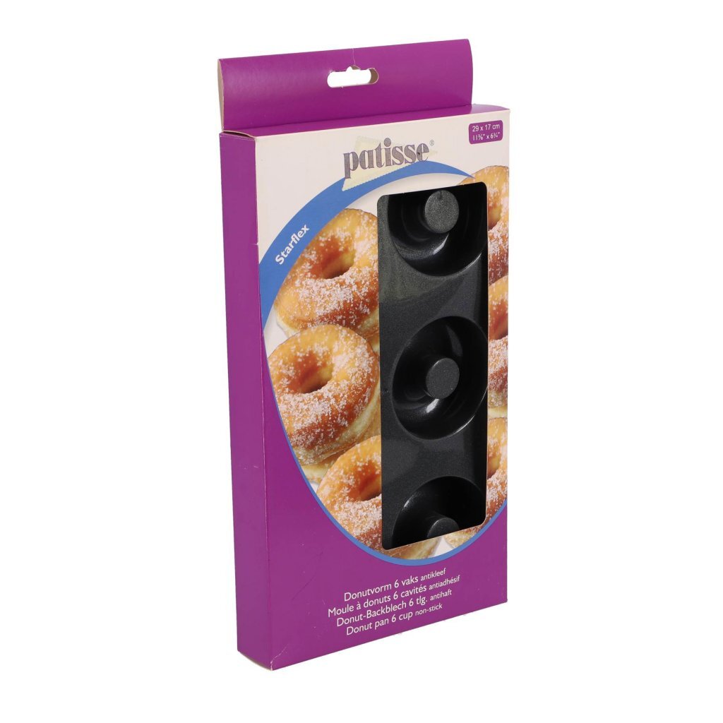 Patisse Donut Form 6 Comparts 29x17 cm Silicone noir