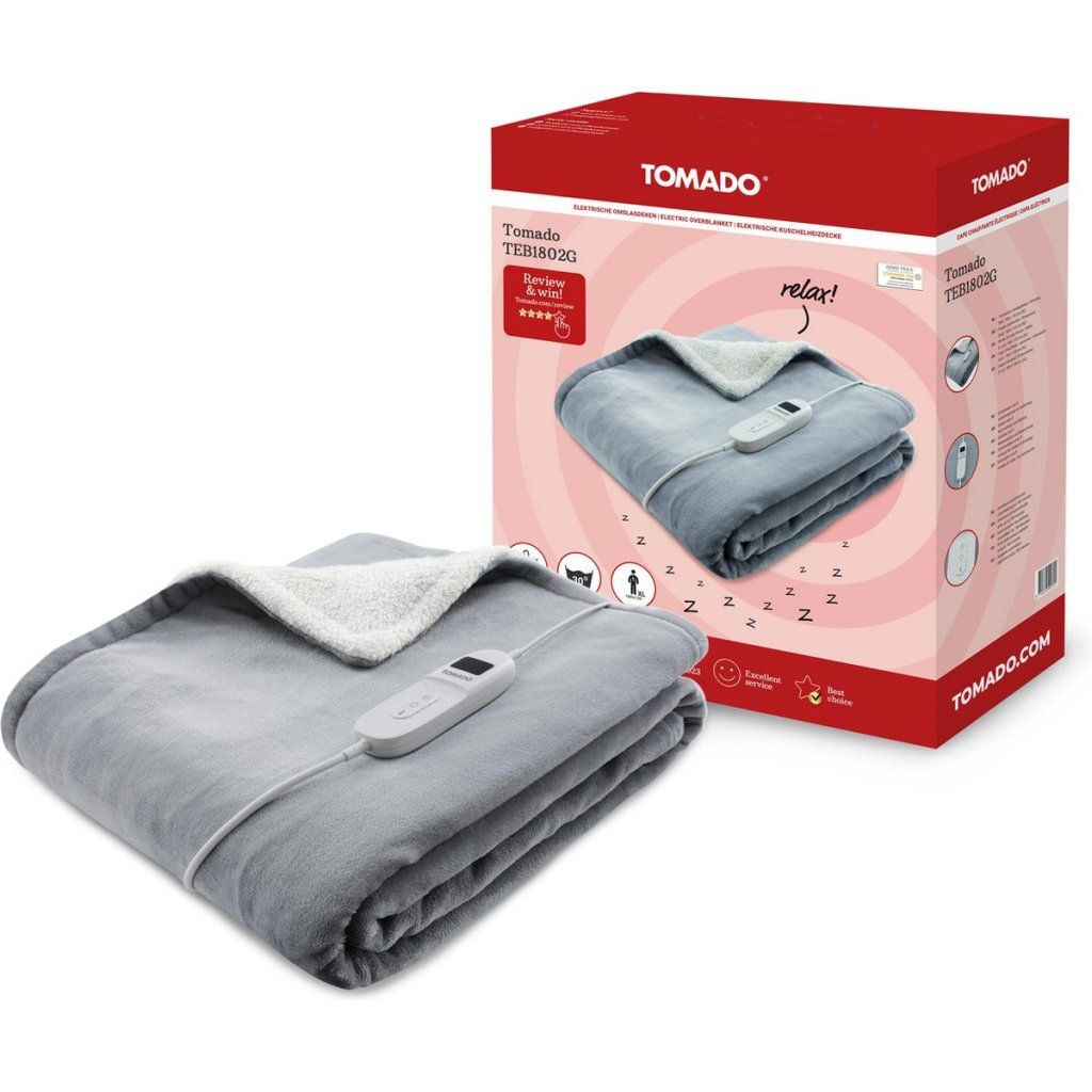 Tomado Electric Top coperta 180x130 cm bianco grigio