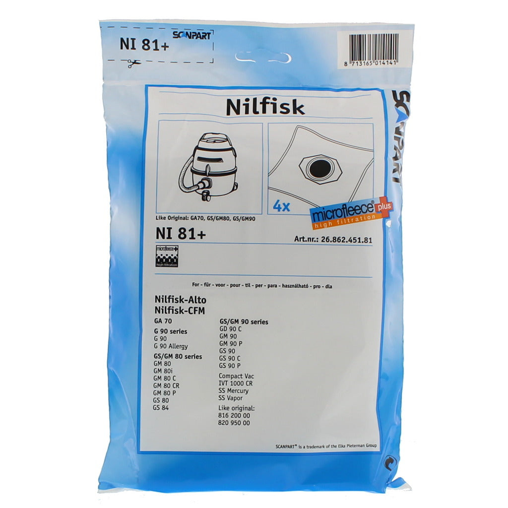 Scanpart stofzak nilfisk gs80-90 micro en