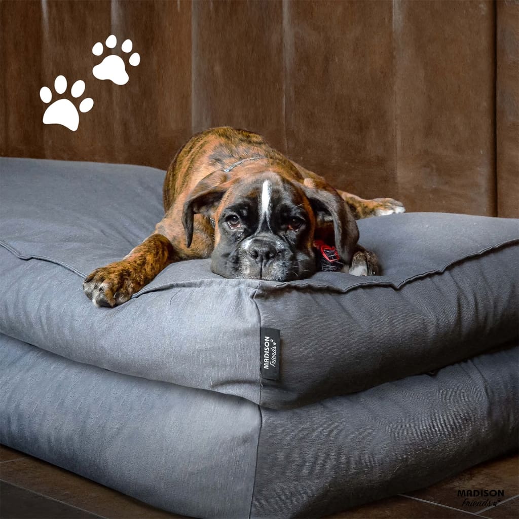 Madison Dog Cushion Panama 100x70x15 cm Gray