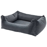 Madison Hundebett Samt 100x80x25 cm Grau