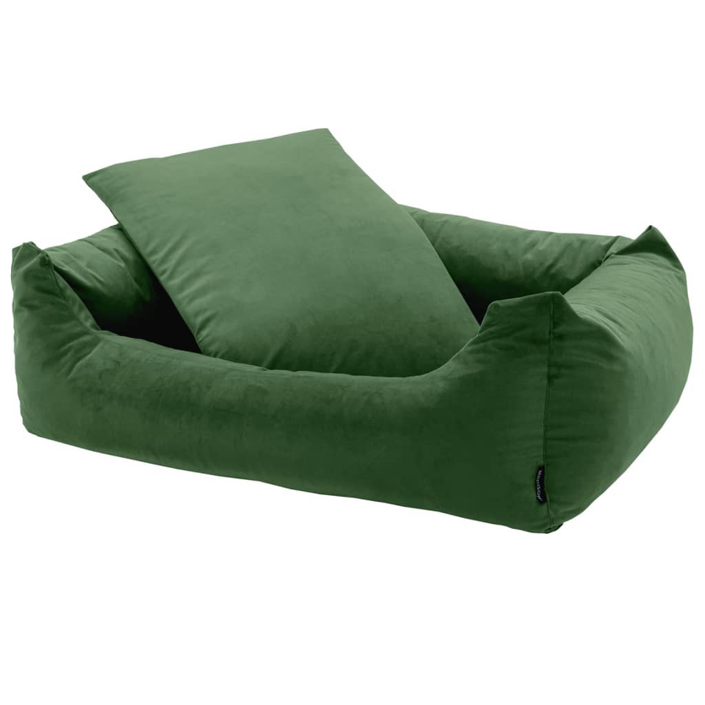 Madison Dog Bed Velvet 100x80x25 cm grøn