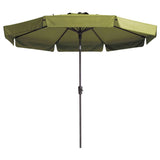 Madison Parasol Flores Luxe rond 300 cm saliegroen