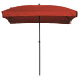 Madison Parasol Patmos luxuriöser rechteckiger 210x140 cm Ziegelrot rot