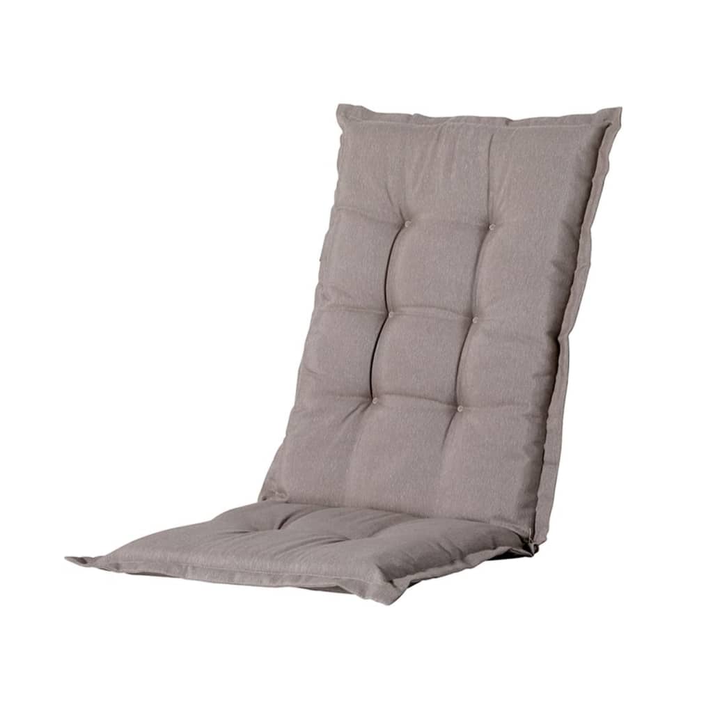 Coussin de chaise Madison avec un dos haut de base 123x50 cm taupe