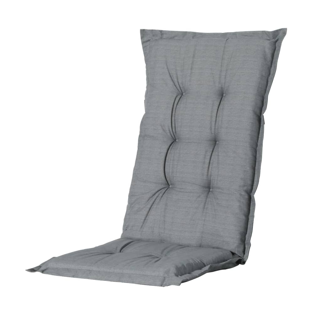 Cojín de la silla de Madison con espalda alta básica de 123x50 cm gris