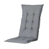 Coussin de chaise Madison avec un dos haut de base 123x50 cm gris