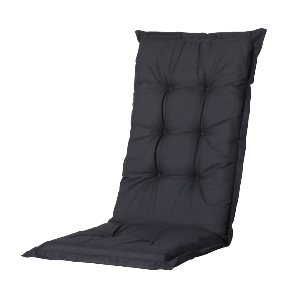 Cojín de silla de madison con espalda alta básica de 123x50 cm negro