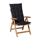 Madison chair cushion with high back basic 123x50 cm black