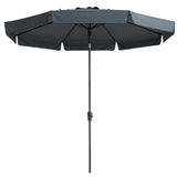 Madison parasol flores lyx runda 300 cm grå