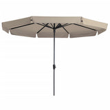 Madison Parasol Syros lyx runt 350 cm ECRU