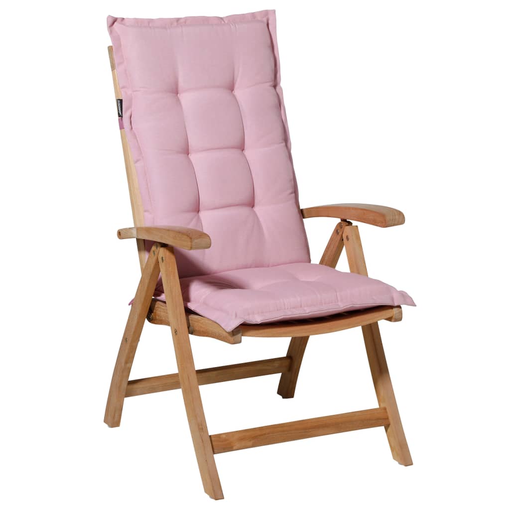 Coussin de chaise Madison avec dossier haut Panama 123x50 cm rose doux