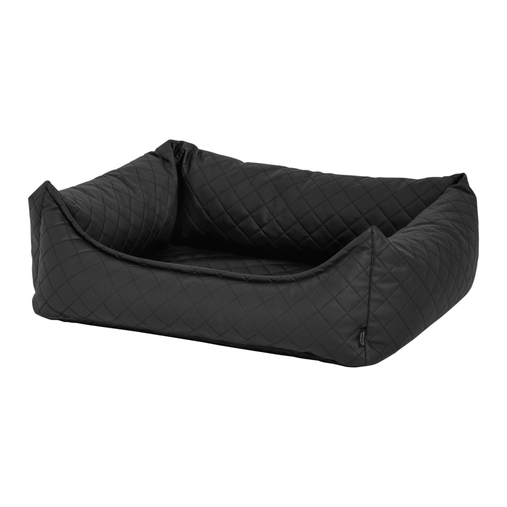 Madison Dog Basket Skai Check 80x67x22 cm šedá