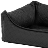 Madison Dog Basket Skai Check 80x67x22 cm Grau