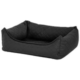 Madison Dog Bed Skai Check 100x80x25 cm Gray