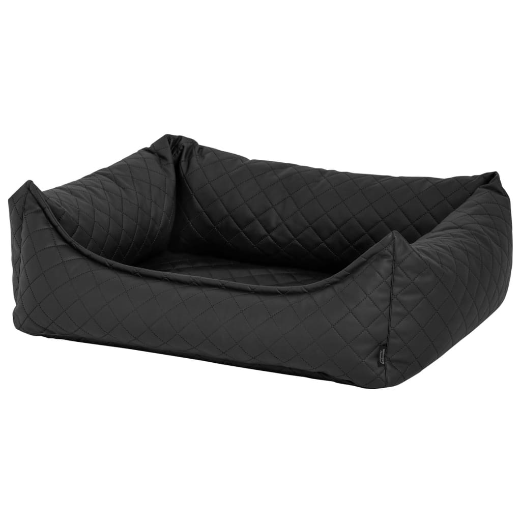 Madison Dog Basket Skai Check 120x95x28 cm Gray