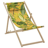 Chaise de plage de Madison la tombe 55x90x87 cm jaune en bois