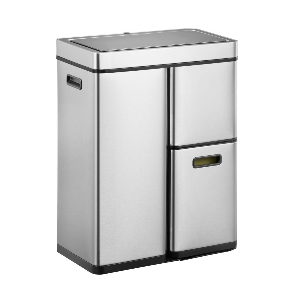 EKO EKO Recycle Plus Sensor Waste Bin 30+15+15L Mat stainless steel