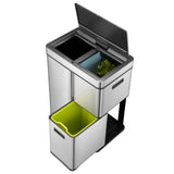 EKO EKO Recycle Plus Sensor Waste Bin 30+15+15L Mat z nerezové oceli