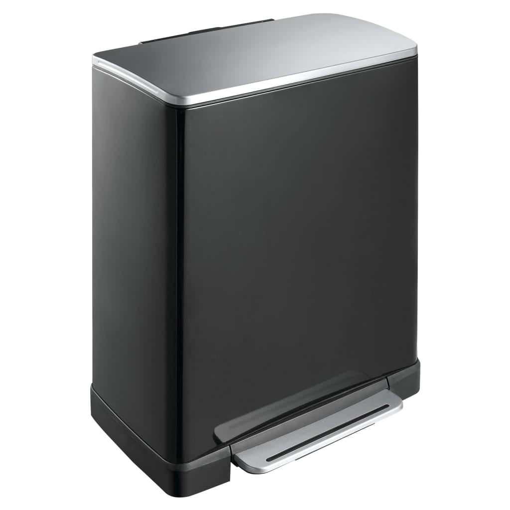 Eko Eko Pedal Bin E-Cube 28 L + 18 L MATTZWART