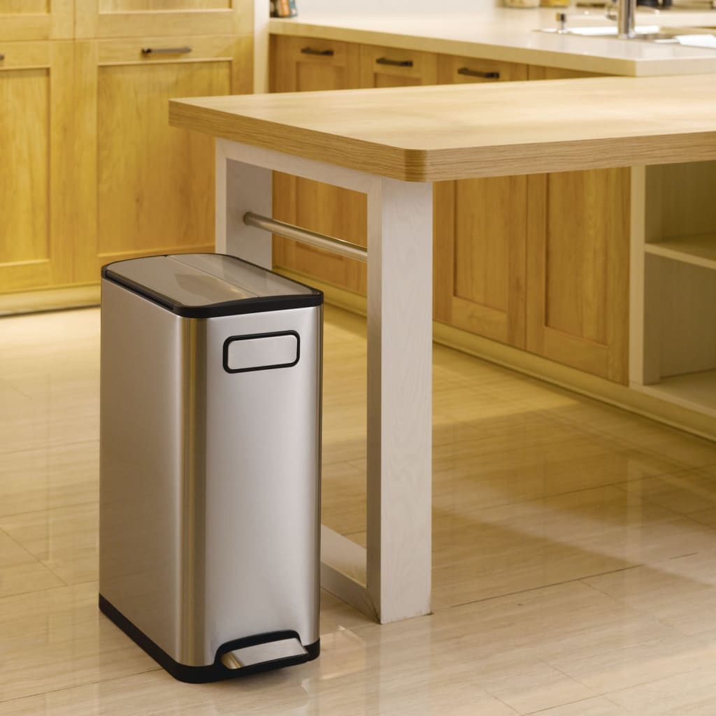 Eko Eko Pedal Bin EcoFly 45 L Matte Silber