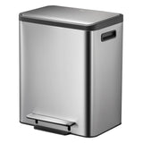 EKO EKO PEDAL BIN ECOCASA 2x15 L MAT SILVER -COLORED