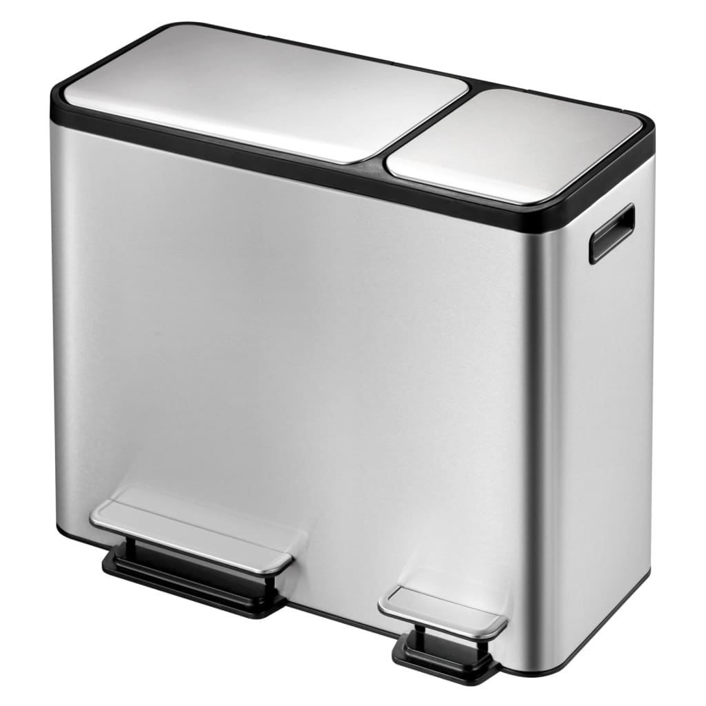 Eko Eko Pedal Bin Ecocasa 30 + 15 L Matzilverkleg