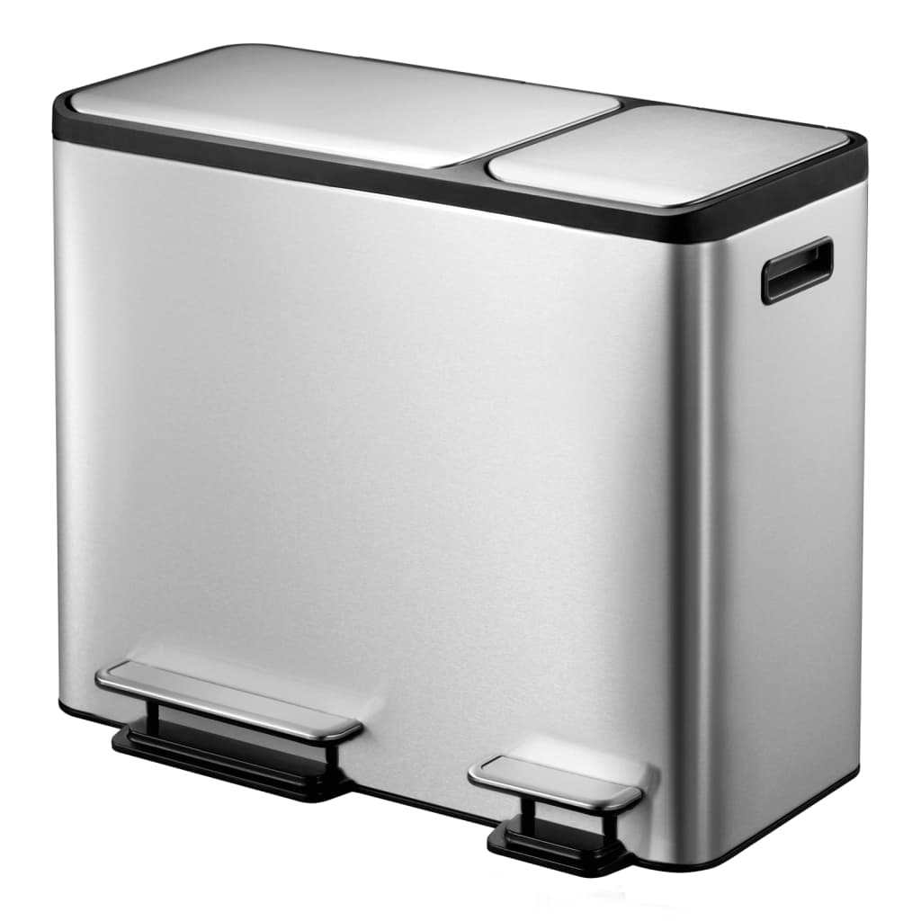 Eko eko pedal bin ecocasa 3x15 l mat silver -färgad