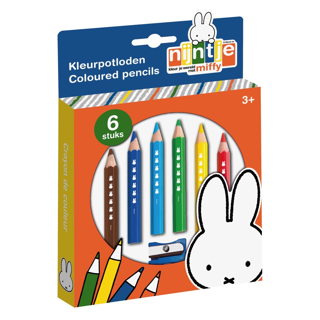 Crayons de couleur en bois Miffy, 6e.