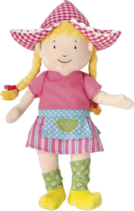 Bréagán bambolino bréagán cudthromach fien agus teun - bean an fheirmeora fien, 35cm
