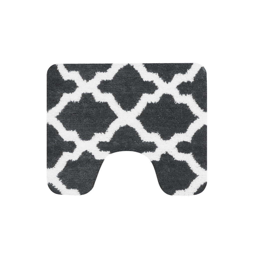 Dutch House Toulon Toilet Mat 60x50 cm Anthracite White