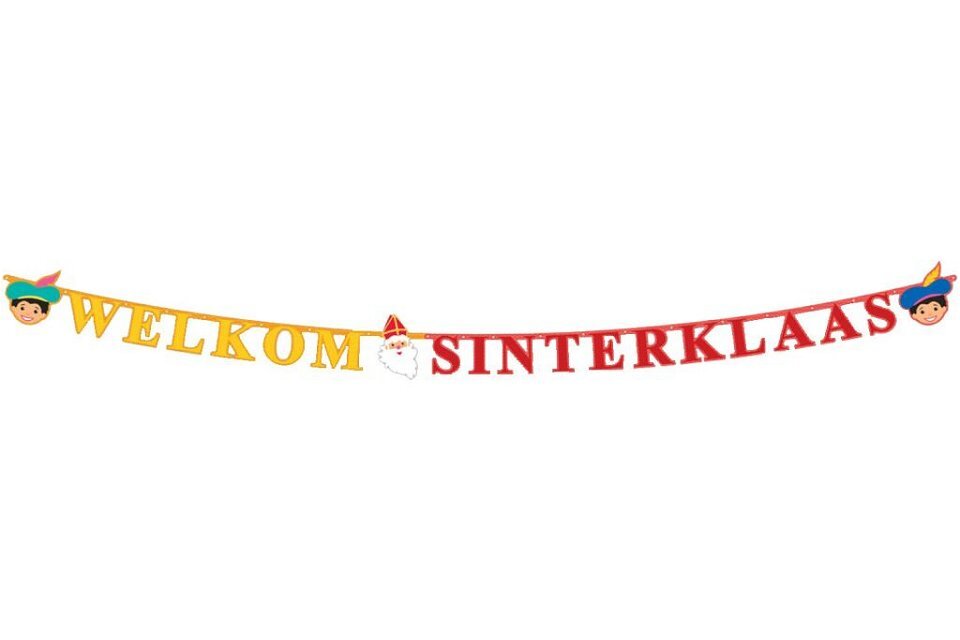 Sinterklaas Sint och Piet Welcome Slinger 3M