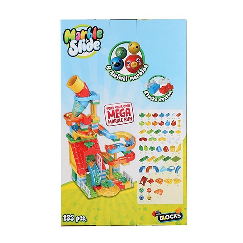 TOI-TOYS Blocks Building Blocks Knikkerbaan 133 pezzi