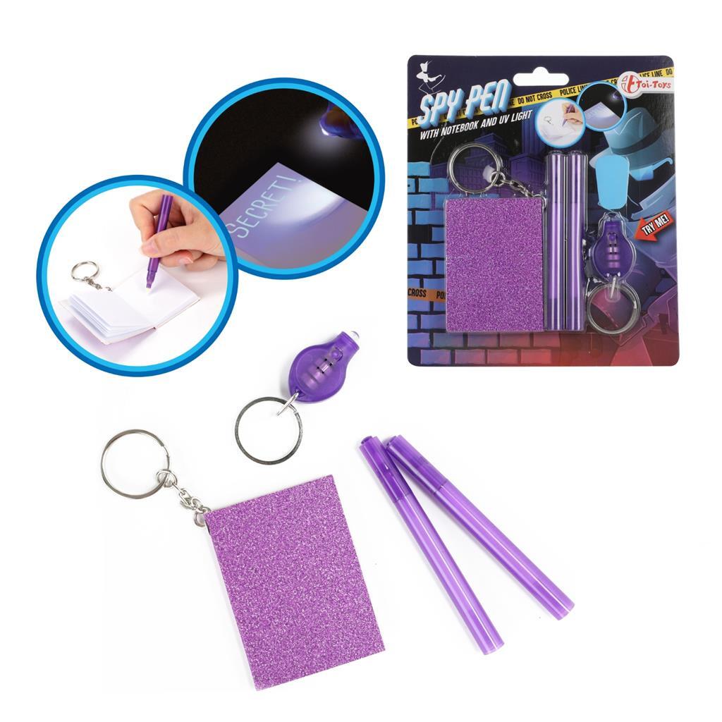 Toi-Toys Spy Pen Geheim Notitieboekje + 2 Pennen en Lampje