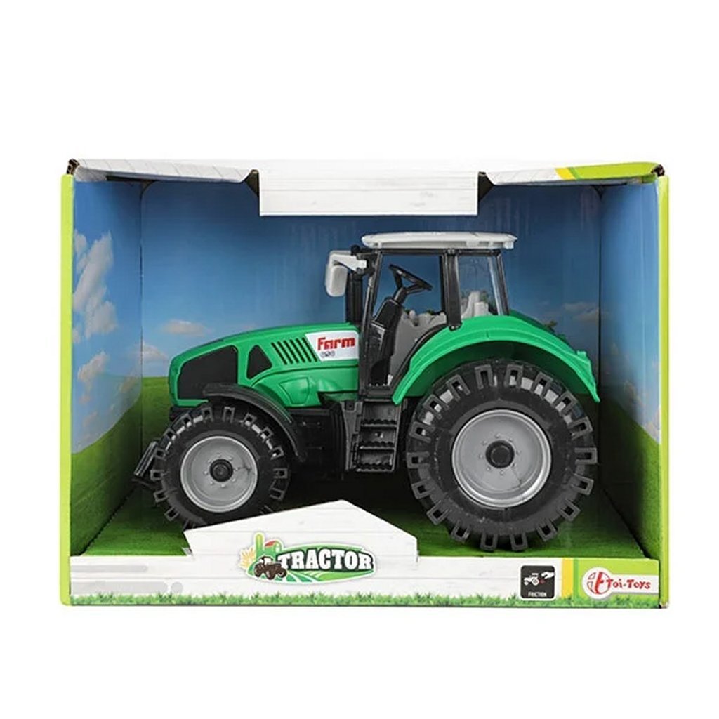 Toi-Toys Tractor with Friction Groen, 19cm