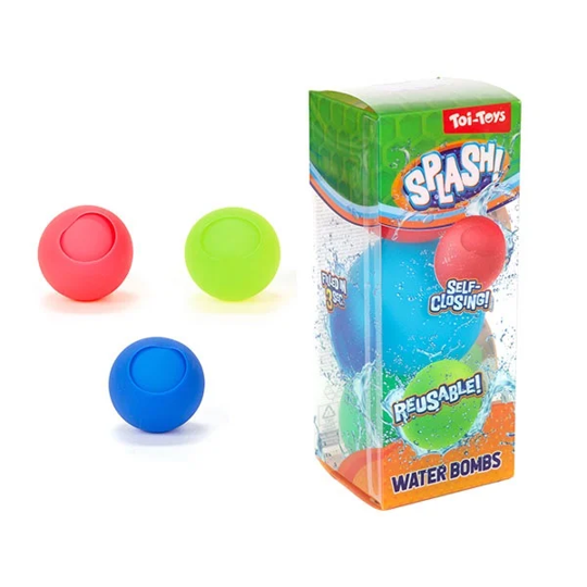 Splash Waterballon gjenbrukbar og selvdelt 3 stykker