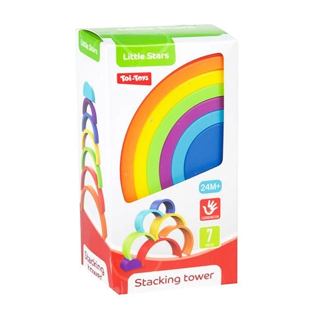 Toi-Toys små stjerner Rainbow Stacking Tower 7-Piece