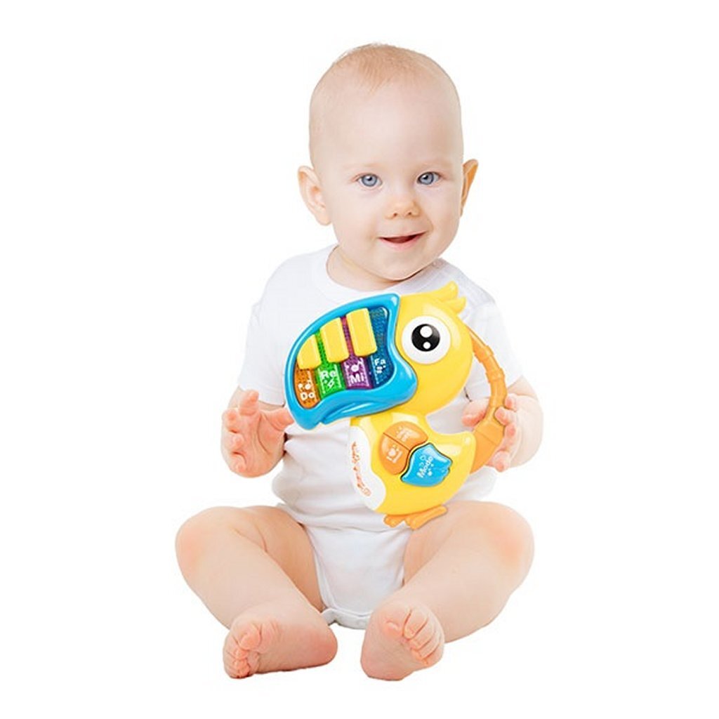 Toi-toys lilla stjärnor baby piano med musik toucan med ljus och ljud