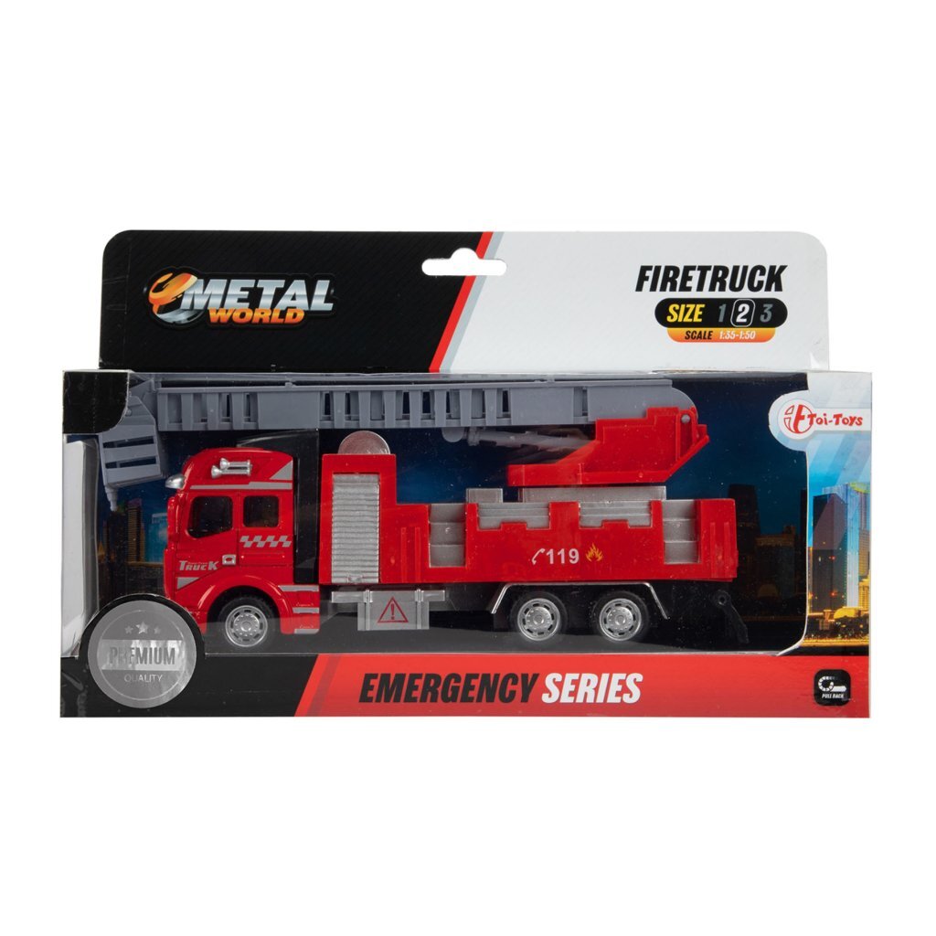 Metal Metal Die-Cast Brandweerauto