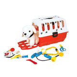 Chiot toi-toys en panier de voyage + accessoires vétérinaires