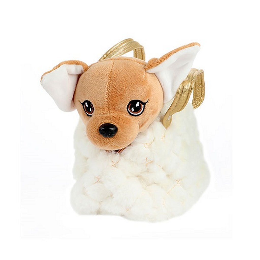 TOI-TOYS Chien Chihuahua en peluche dans le sac à main blinking