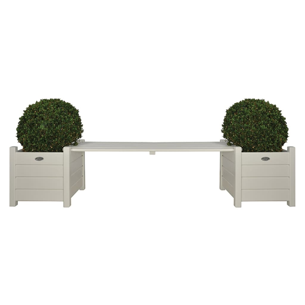 Esschert Design Esschert Design Bank med Planter White CF33W