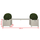 Esschert Design Esschert Design Bank med Planter White CF33W