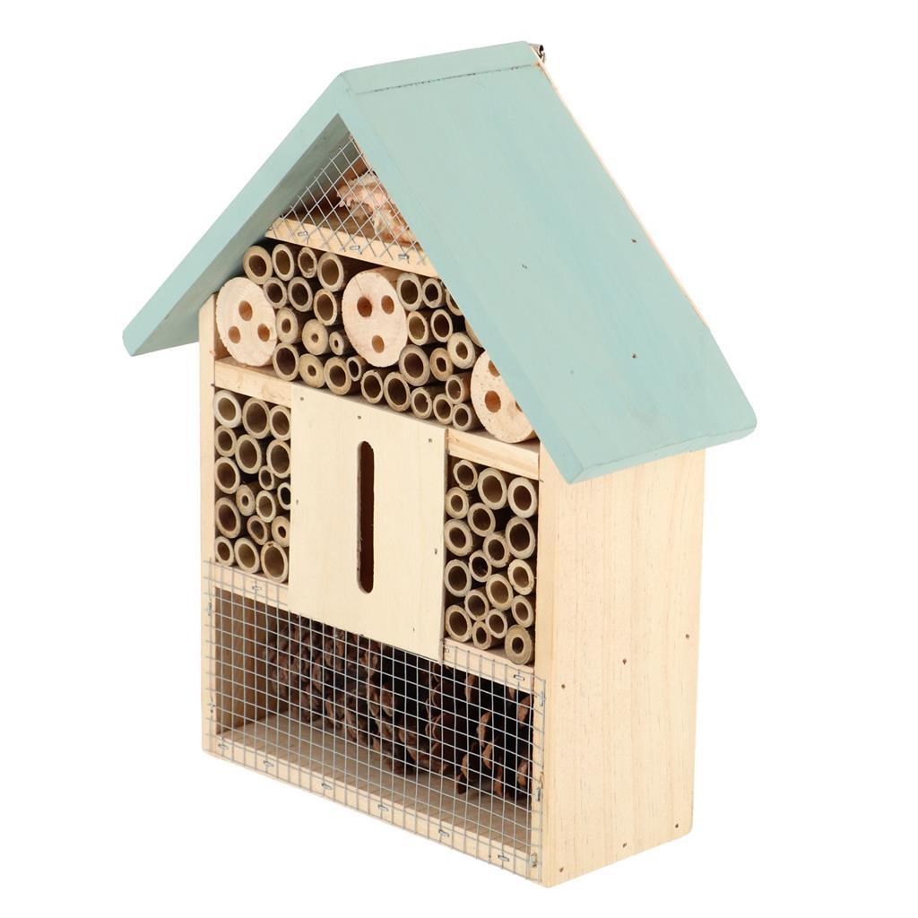 Esschert Design Wood Insect Hotel 10x24x29 cm Natural Mint Green