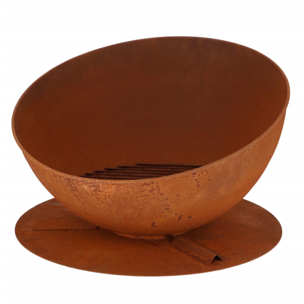 Den Esschert Design Esschert Design Feier Bowl Hellend op Disk Rust -Colored