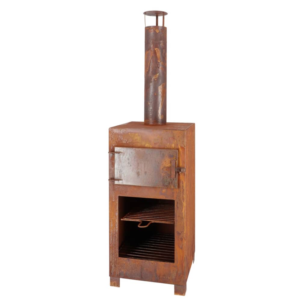 Esschert Design Esschert Design Terrace Stove avec Pizza Four Rust -Colored