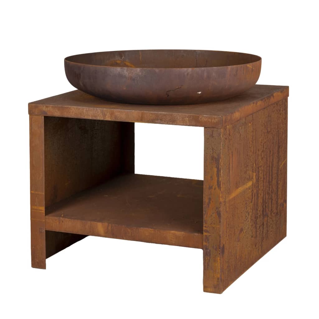 Esschert Design Esschert Design Fire Bowl With Wood Storage 62 cm Rust -farget